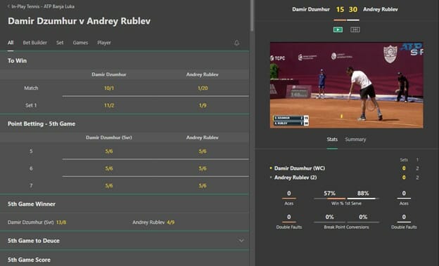 bet365 Live Streaming Screenshot